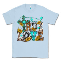 Dusty Blue true love Classic Tee - texasbilliewilder