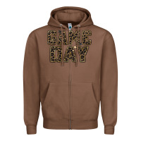 Chestnut game day leopard Zipper Hoodie - Zillion Design Studio