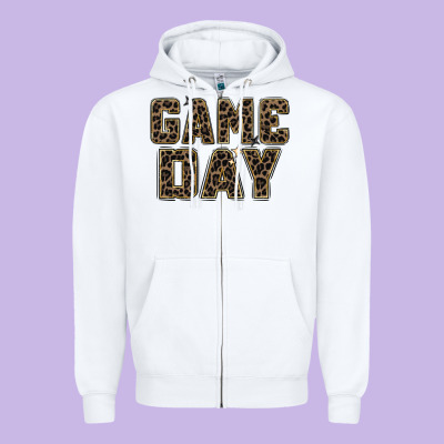 Game Day Leopard Zipper Hoodie Designed By Zillion Design Studio