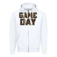 White game day leopard Zipper Hoodie - Zillion Design Studio