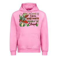 Fuchsia Pink if my book is open your mouth should be closed malia Urban Hoodie - MaliasSmallBusiness