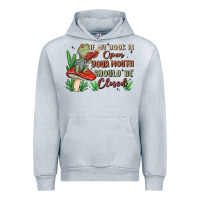 Heather Grey if my book is open your mouth should be closed malia Urban Hoodie - MaliasSmallBusiness