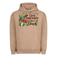 Pigment Burro if my book is open your mouth should be closed malia Urban Hoodie - MaliasSmallBusiness