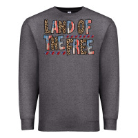 Charcoal Heather land of the free Premium Sweatshirt - RacoonDesign
