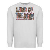 Dove Grey land of the free Premium Sweatshirt - RacoonDesign