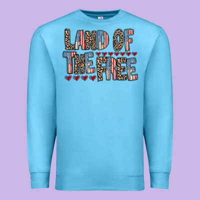 Land Of The Free Premium Sweatshirt Designed By Racoondesign