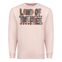 Pale Pink land of the free Premium Sweatshirt - RacoonDesign