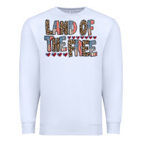 White land of the free Premium Sweatshirt - RacoonDesign