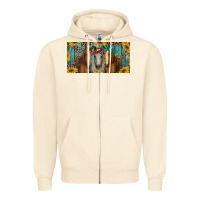 Sandshell horses with leopard and sunflowers Zipper Hoodie - RanaPortraitStore