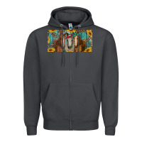 Smoke horses with leopard and sunflowers Zipper Hoodie - RanaPortraitStore