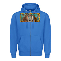 True Royal horses with leopard and sunflowers Zipper Hoodie - RanaPortraitStore