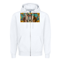 White horses with leopard and sunflowers Zipper Hoodie - RanaPortraitStore