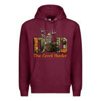 Burgundy Western Dad The Great Deer Hunter Premium Hoodie - LillyAllenDesigns