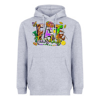 Heather Grey fat tuesday Heavyweight Hoodie - FaDigitalArtStudio