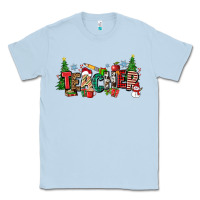 Dusty Blue Christmas teacher Classic Tee - Zillion Design Studio
