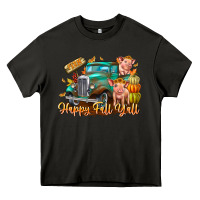 Asphalt Farm Happy Fall Y'all Heavy Core Tee - CowhideDigitalArt