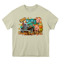 Mossy Farm Happy Fall Y'all Heavy Core Tee - CowhideDigitalArt