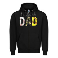 Black ballpark dad with softball and baseball Zipper Hoodie - texasbilliewilder