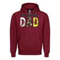Burgundy ballpark dad with softball and baseball Zipper Hoodie - texasbilliewilder