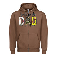 Chestnut ballpark dad with softball and baseball Zipper Hoodie - texasbilliewilder