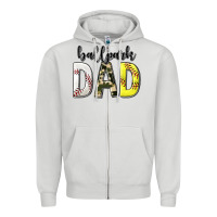Ballpark Dad With Softball And Baseball Zipper Hoodie | Teevron