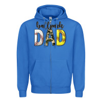True Royal ballpark dad with softball and baseball Zipper Hoodie - texasbilliewilder