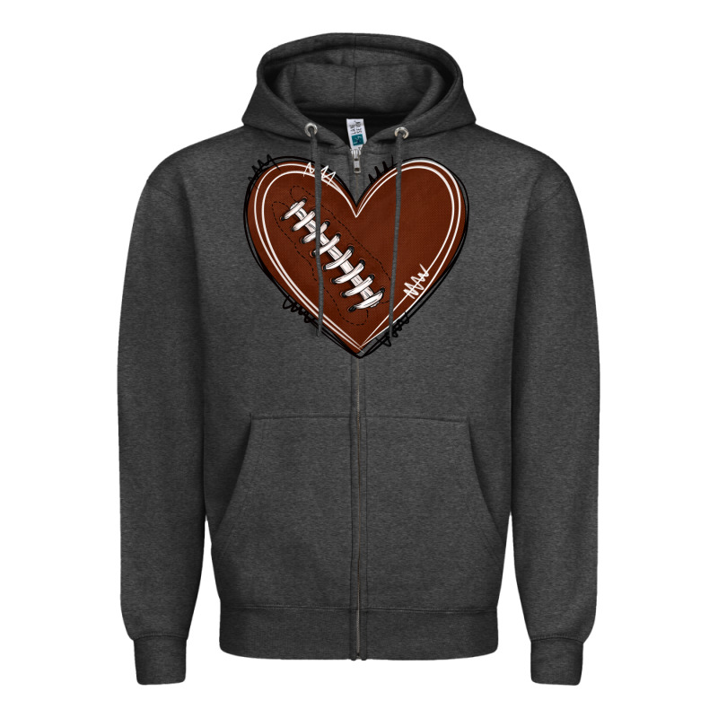 American Football Heart Zipper Hoodie by texasbilliewilder | Teevron