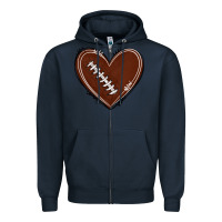 Navy american football heart Zipper Hoodie - texasbilliewilder