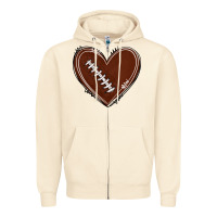 Sandshell american football heart Zipper Hoodie - texasbilliewilder