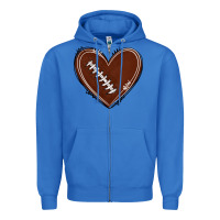 True Royal american football heart Zipper Hoodie - texasbilliewilder