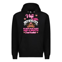 Black as a virgo girl zodiac girls Premium Hoodie - Jasminsmagicworld