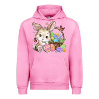 Fuchsia Pink easter bunny Urban Hoodie - MaliasSmallBusiness