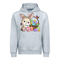 Heather Grey easter bunny Urban Hoodie - MaliasSmallBusiness
