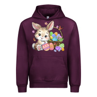 Mauve Wine easter bunny Urban Hoodie - MaliasSmallBusiness