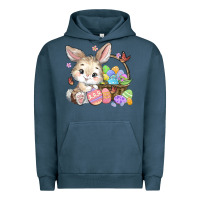 Pigment Midnight Navy easter bunny Urban Hoodie - MaliasSmallBusiness
