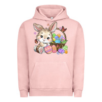 Pigment Salmon easter bunny Urban Hoodie - MaliasSmallBusiness