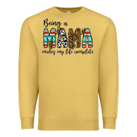 Antique Gold being mama makes my life complate Premium Sweatshirt - CowhideDigitalArt