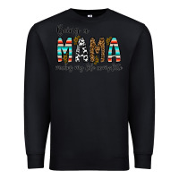 Black being mama makes my life complate Premium Sweatshirt - CowhideDigitalArt