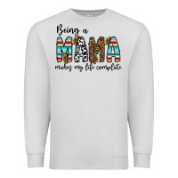 Dove Grey being mama makes my life complate Premium Sweatshirt - CowhideDigitalArt