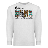 Oatmeal Heather being mama makes my life complate Premium Sweatshirt - CowhideDigitalArt