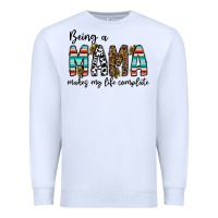 White being mama makes my life complate Premium Sweatshirt - CowhideDigitalArt