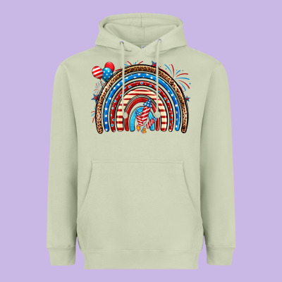 American Rainbow Heavyweight Hoodie Designed By Neo Western