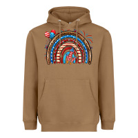 Toasted Coconut American rainbow Heavyweight Hoodie - Neo Western