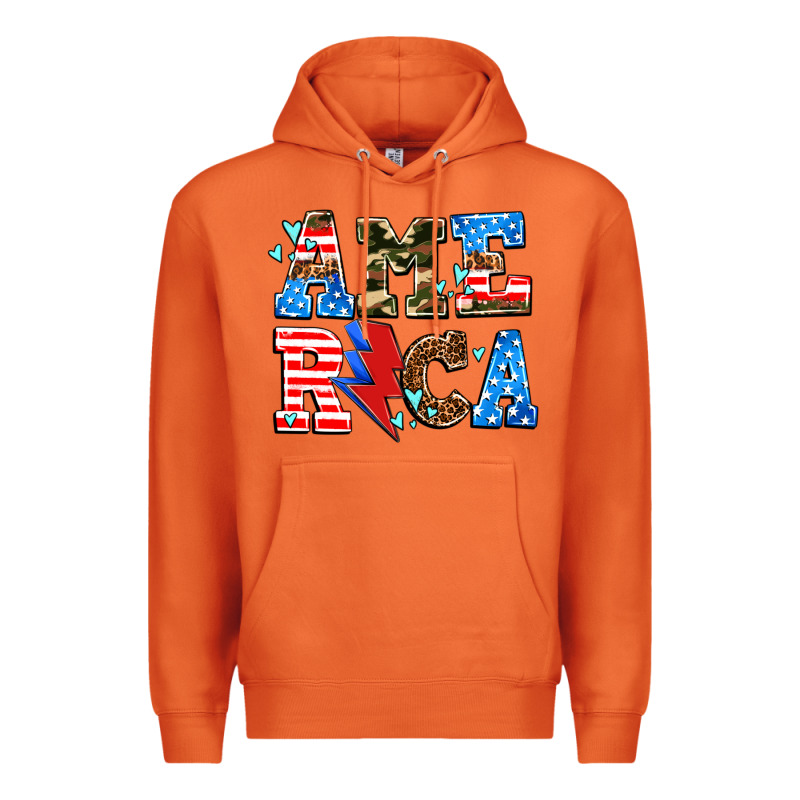 America With Heart Premium Hoodie by AdoDesignShop | Teevron