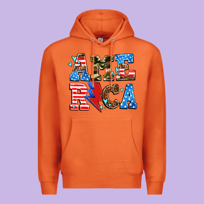 America With Heart Premium Hoodie Designed By Adodesignshop