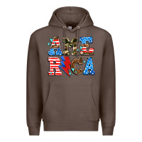 Coffee america with heart Premium Hoodie - AdoDesignShop