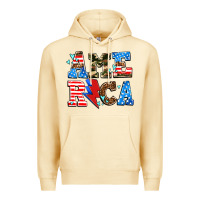 Pina Colada america with heart Premium Hoodie - AdoDesignShop