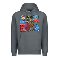 Rock america with heart Premium Hoodie - AdoDesignShop