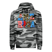 Slate Camo america with heart Premium Hoodie - AdoDesignShop