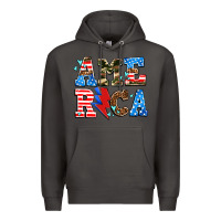 Smoke america with heart Premium Hoodie - AdoDesignShop